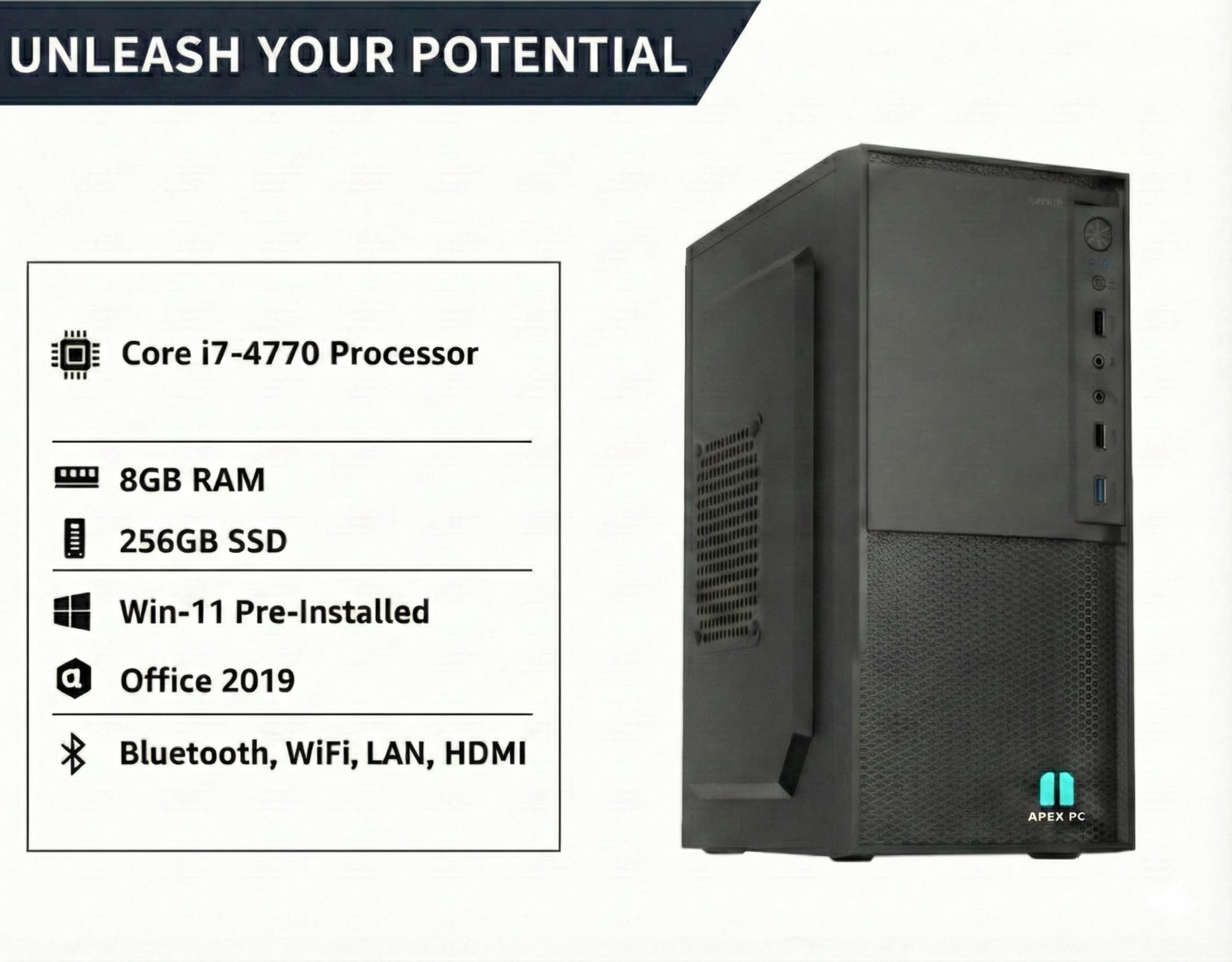 ゲーミングPC/core i7 4770/ 500GB /gtx950/apex APEX PC Premium Assembled Desktop CPU Core i7 4th Gen 4770 3.4GHz